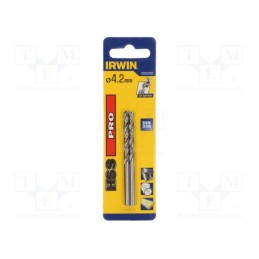 1 pcg x IRWIN - 10502385 - Drill bit, for metal, Ø: 4.2mm, L: 75mm, Working part len: 43mm