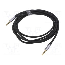1 pcs x VENTION - BAQHH - Cable, Jack 3,5mm 4pin plug,both sides, 2m, Plating: gold-plated