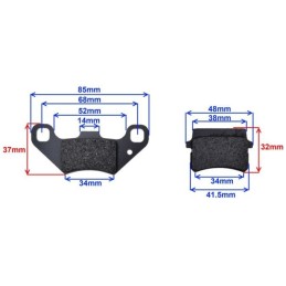 Front brake pads atv quad 150 stx 250 stx e
