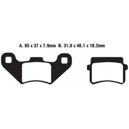 Front brake pads atv quad 150 stx 250 stx e