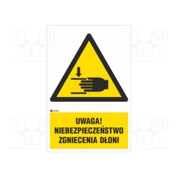 5 pcs x ANRO - IW/024/1/C1/F - Safety sign, warning, self-adhesive folie, W: 200mm, H: 300mm