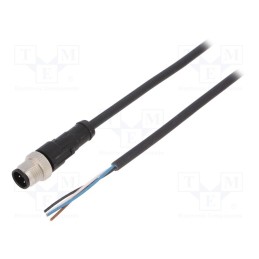 1 pcs x LAPP - AB-C4-M12MS-2,0PUR - Connection lead, M12, PIN: 4, straight, 2m, plug, 250VAC, 4A, PUR