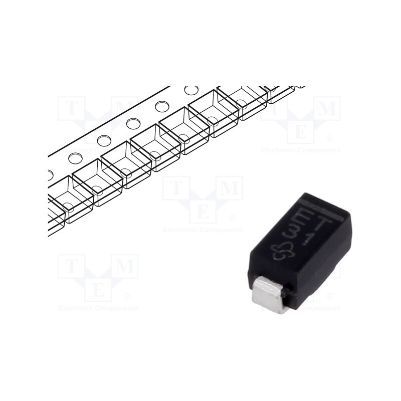 3 pcs x VISHAY - EGF1T-E3/67A - Diode: rectifying, SMD, 1.3kV, 1A, 75ns, DO214BA, Ufmax: 3V, Ifsm: 20A