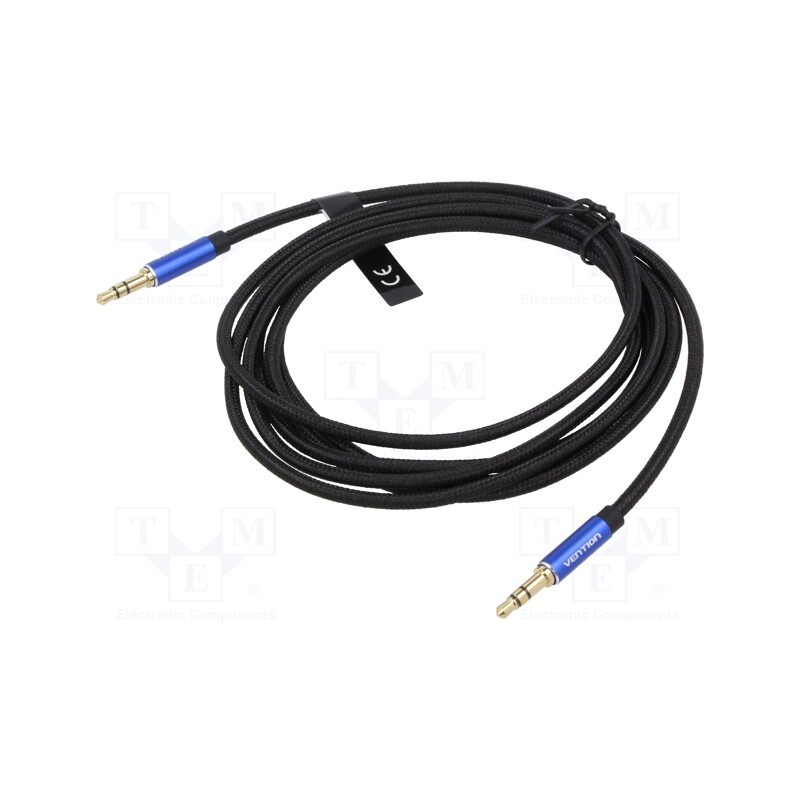 1 pcs x VENTION - BAXLH - Cable, Jack 3.5mm 3pin plug,both sides, 2m, Plating: gold-plated