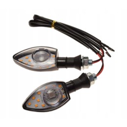 LED turn signals, white shade, quad ATV, pair