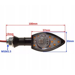 LED turn signals, white shade, quad ATV, pair