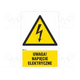 5 pcs x ANRO - IW/012/1/C1/F - Safety sign, warning, self-adhesive folie, W: 200mm, H: 300mm