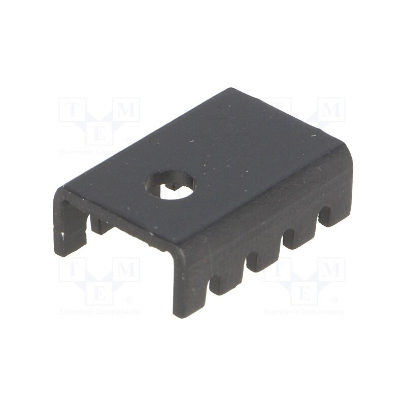 2 pcs x STONECOLD - HS-S01 - Heatsink: moulded, U, TO220, black, L: 19.05mm, W: 13.21mm, H: 6.35mm