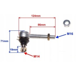 Upper wishbone ends p atv quad 200 250 bashan