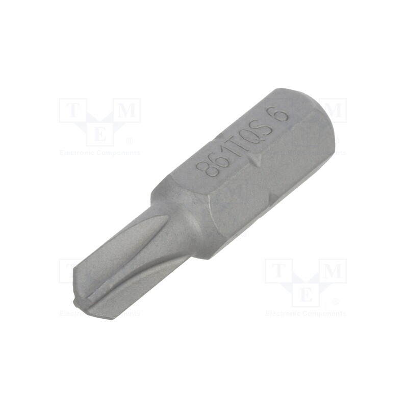1 pcs x BETA - 861TQS/6 - Screwdriver bit, Torq-Set®, TS6, Overall len: 25mm