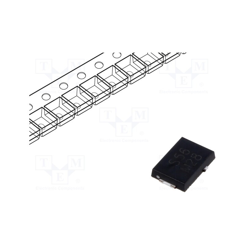 1 pcs x VISHAY - SS5P6HM3-A/H - Diode: Schottky rectifying, SMD, 60V, 5A, SMPC,