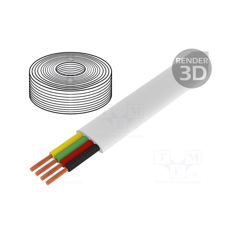 1 rol x LOGILINK - CM04W - Wire: telecommunication cable, stranded, white, 100m, 0÷60°C