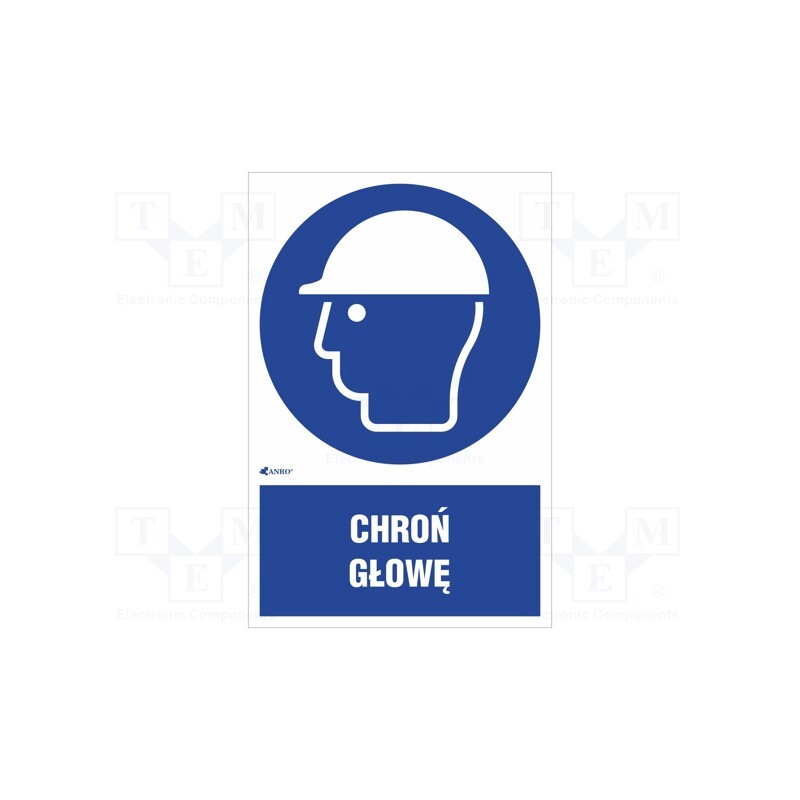 5 pcs x ANRO - IM/014/1/C1/F - Safety sign, regulatory, self-adhesive folie, W: 200mm, H: 300mm