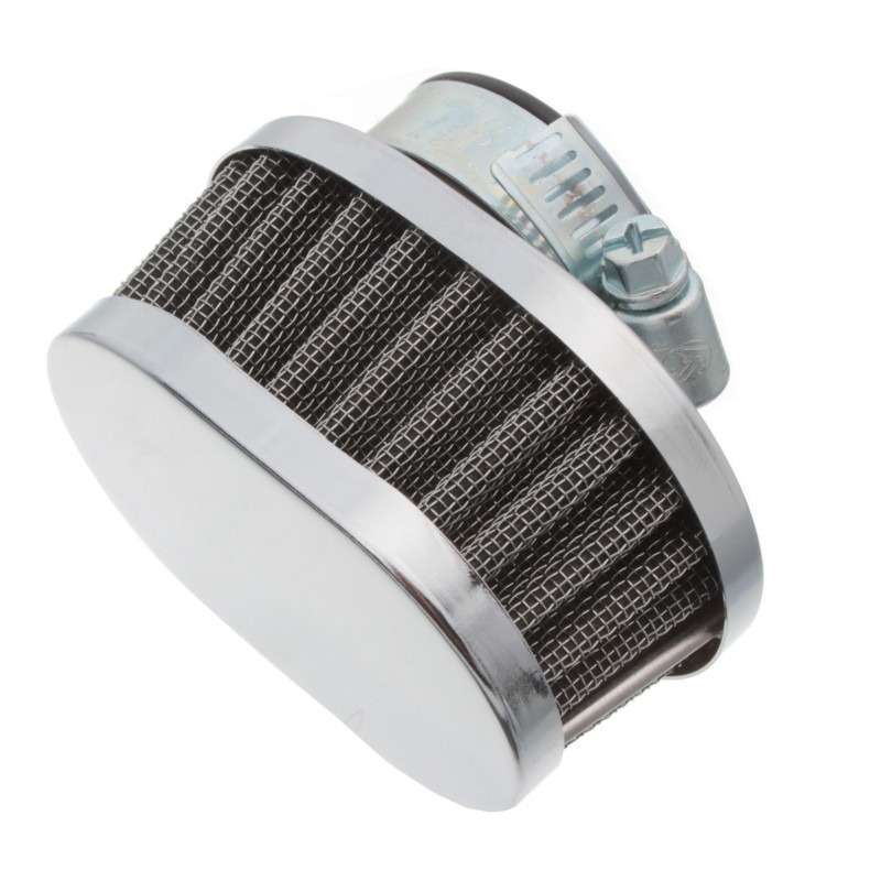 Air filter oval chrome metal quad scooter 30mm