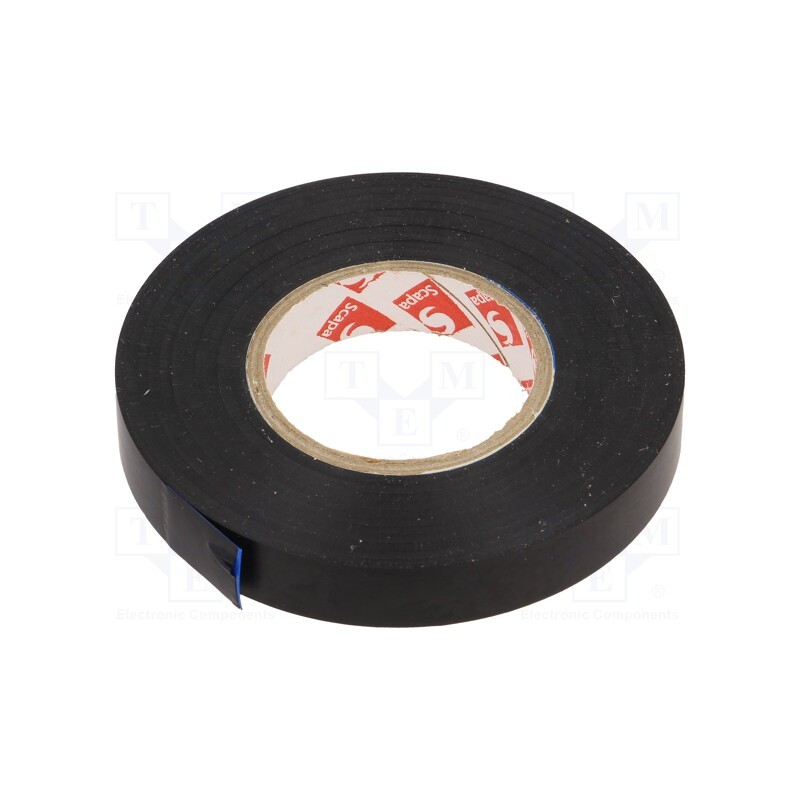 5 rol x SCAPA - SCAPA 2702A - Tape: electrical insulating, W: 15mm, L: 33m, Thk: 130um, black, 180%