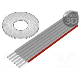 1 rol x BQ CABLE - FLC-06/30-E - Wire: ribbon, 1.27mm, stranded, Cu, unshielded, PVC, grey, 30.5m
