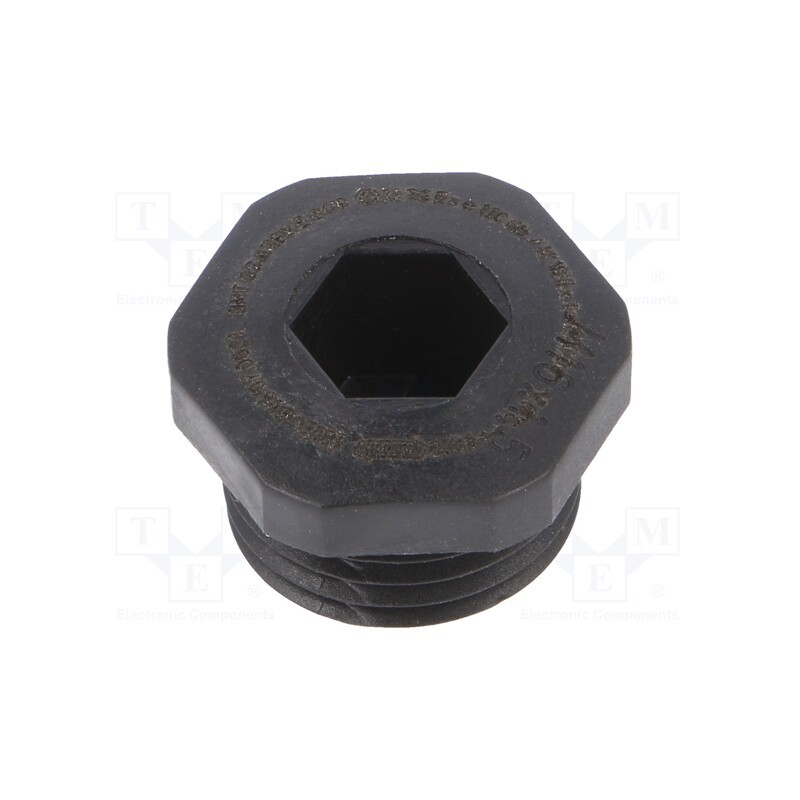 1 pcs x HUMMEL - 1.297.1601.50 - Stopper, M16, 1.5, IP68, polyamide, black, V-Ex, Thread: metric