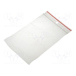 5 pcg x PLAST - PL.TOR80X120 - Self-seal bag, L: 120mm, Width: 80mm, Thick: 40um, polyetylene