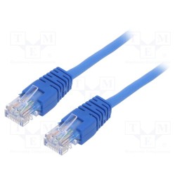 1 pcs x GEMBIRD - PP12-2M/B - Patch cord, U/UTP, 5e, stranded, CCA, PVC, blue, 2m, 26AWG