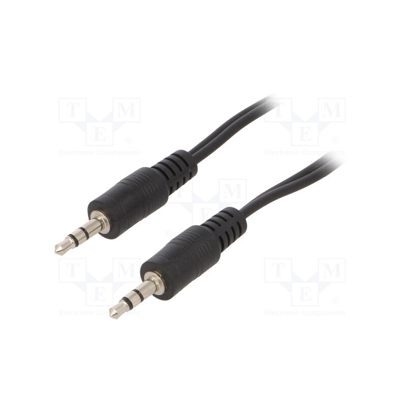 1 pcs x GEMBIRD - CCA-404 - Cable, Jack 3.5mm 3pin plug,both sides, 1.2m, black, PVC