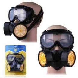 Tilting visor goggles with face shield