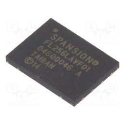 1 pcs x INFINEON (CYPRESS) - S25FL256LAGNFV010 - IC: FLASH memory, 256MbFLASH, SPI, 133MHz, 2.7÷3.6V, WSON8, serial