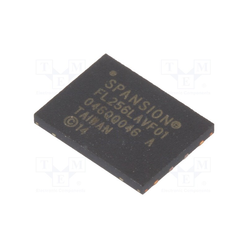 1 pcs x INFINEON (CYPRESS) - S25FL256LAGNFV010 - IC: FLASH memory, 256MbFLASH, SPI, 133MHz, 2.7÷3.6V, WSON8, serial