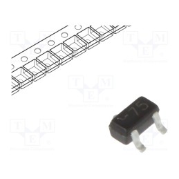 25 pcs x DIOTEC SEMICONDUCTOR - BAS70-05E - Diode: Schottky switching, SMD, 70V, 70mA, 5ns, SOT523,