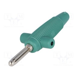 1 pcs x HIRSCHMANN T&M - BUELA 300 K GN - Plug, 4mm banana, 30A, 60VDC, green, 3mΩ, 2.5mm2, on cable, 60.5mm