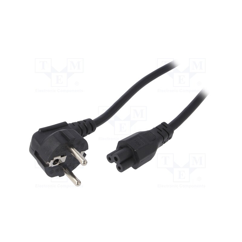 1 pcs x AKYGA - AK-NB-01C - Cable, 3G0.75mm2, CEE 7/7 (E/F) plug angled,IEC C5 female, PVC