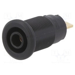 1 pcs x STu00c4UBLI - 23.6999-21 - Socket, 4mm banana, 24A, 1kV, Cutout: Ø12.2mm, black, gold-plated