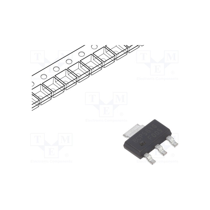 1 pcs x STMicroelectronics - BCP56-16 - Transistor: NPN, bipolar, 80V, 1A, 1.6W, SOT223