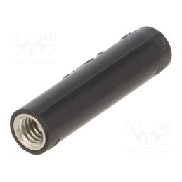 1 pcs x STu00c4UBLI - 23.1035-21 - Socket, 4mm banana, 32A, black, nickel plated, screw, insulated