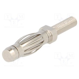 1 pcs x SCHu00dcTZINGER - FK 1199 NI - Plug, 4mm banana, 32A, 33VAC, 70VDC, 27.5mm, nickel plated, screw