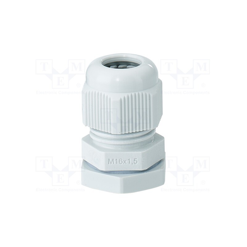 1 pcs x HENSEL - 3600209 - Cable gland, M16, 1.5, IP66,IP67, polyamide, light grey