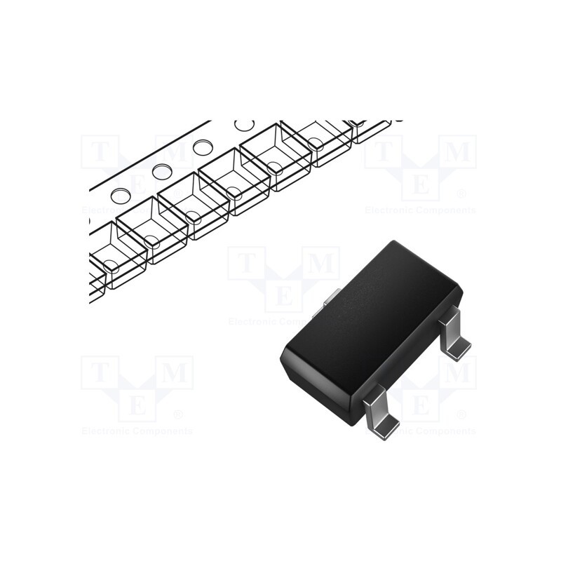 10 pcs x ONSEMI - NTA7002NT1G - Transistor: N-MOSFET, unipolar, 30V, 0.154A, 0.3W, SC75