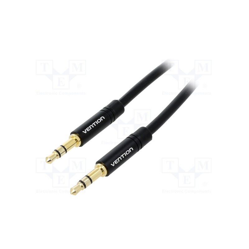 1 pcs x VENTION - BAKBF - Cable, Jack 3.5mm 3pin plug,both sides, 1m, Plating: gold-plated