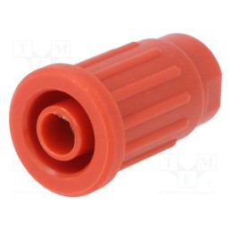 1 pcs x SCHu00dcTZINGER - SEPB 8518 NI / RT - Socket, 4mm banana, 24A, 1kV, red, on panel,push-in, 28.1mm, 5mΩ