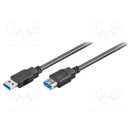 1 pcs x Goobay - 93998 - Cable, USB 3.0, USB A socket,USB A plug, 1.8m, black, Core: Cu