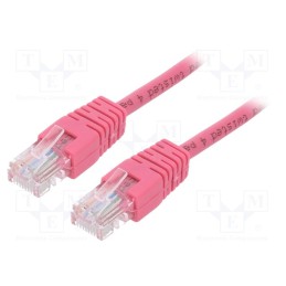 1 pcs x GEMBIRD - PP12-0.5M/RO - Patch cord, U/UTP, 5e, stranded, CCA, PVC, pink, 0.5m, 26AWG