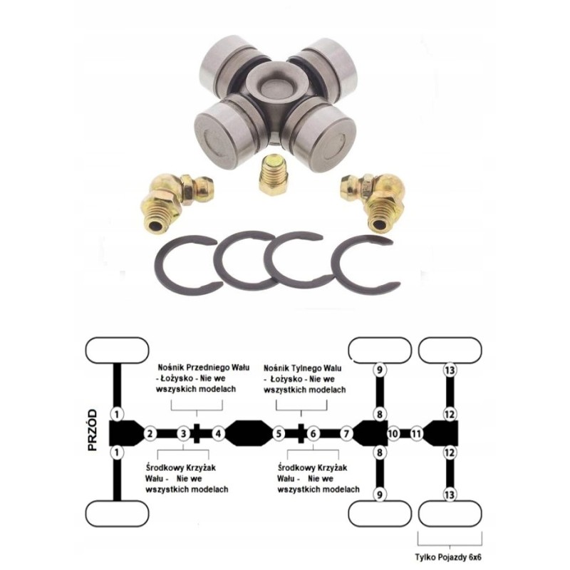 Shaft crosshead Kawasaki Mule 2510 620 KLF 300 Bayou