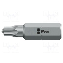 1 pcs x WERA - 5066081001 - Screwdriver bit, Torx®, TX15, Overall len: 25mm, with central pin