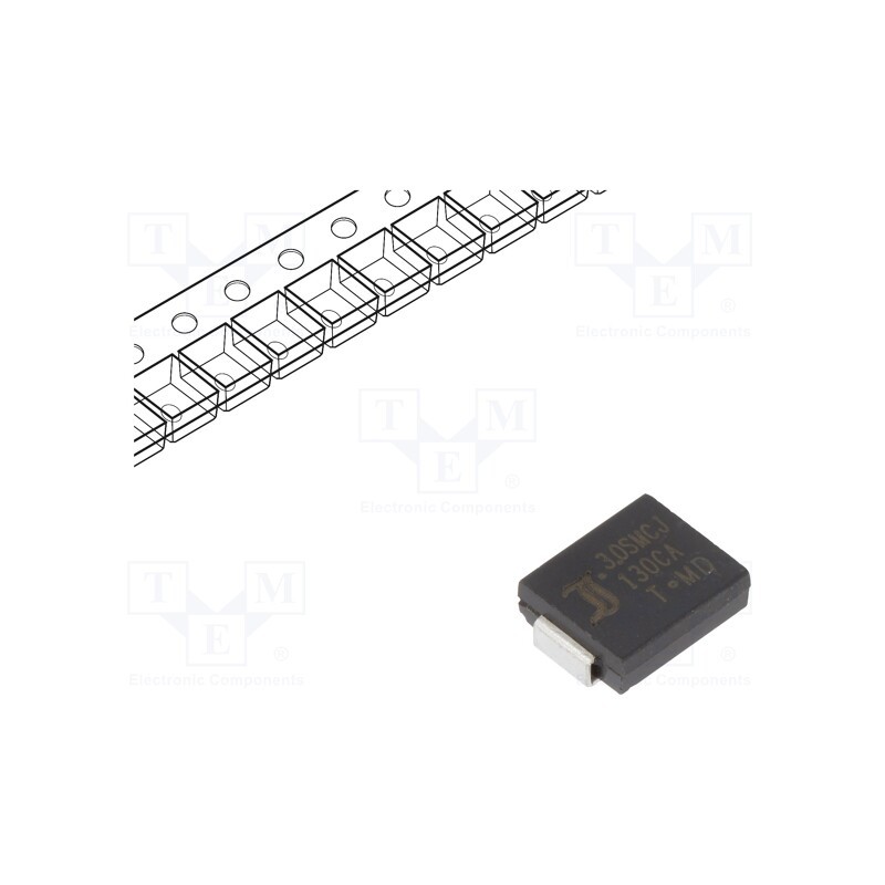 1 pcs x DIOTEC SEMICONDUCTOR - 3.0SMCJ130CA - Diode: TVS, 3kW, 144÷160V, 14.3A, bidirectional, ±5%, SMC,