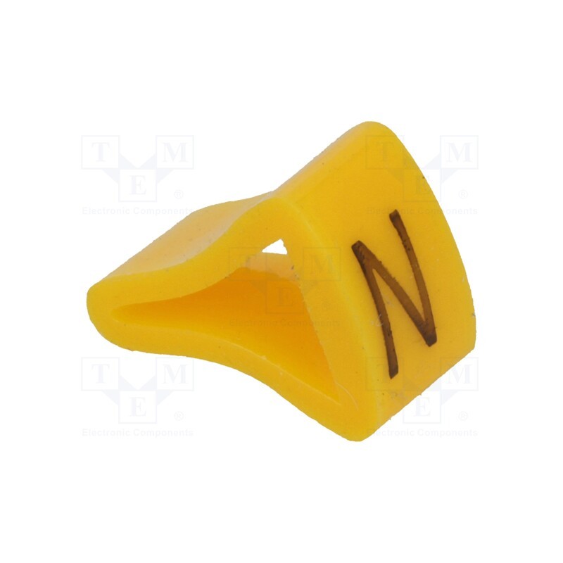 1 pcg x KURANT - MZ-2/N - Markers, Marking: N, 3÷6.5mm, H: 9mm, A: 7mm, -30÷100°C, leaded, L: 5mm