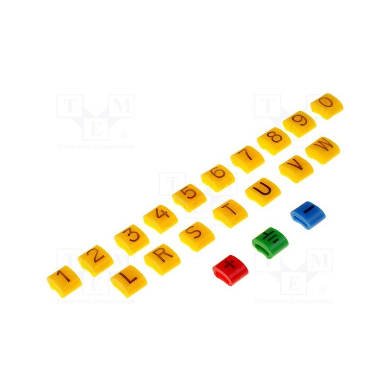1 pcg x KURANT - MZ-0/KPL - A kit of cable labels, 1.1÷2.5mm, H: 3mm, A: 6mm, L: 5mm, -30÷100°C