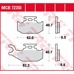 Brake pads front rear bombardier ds outl que