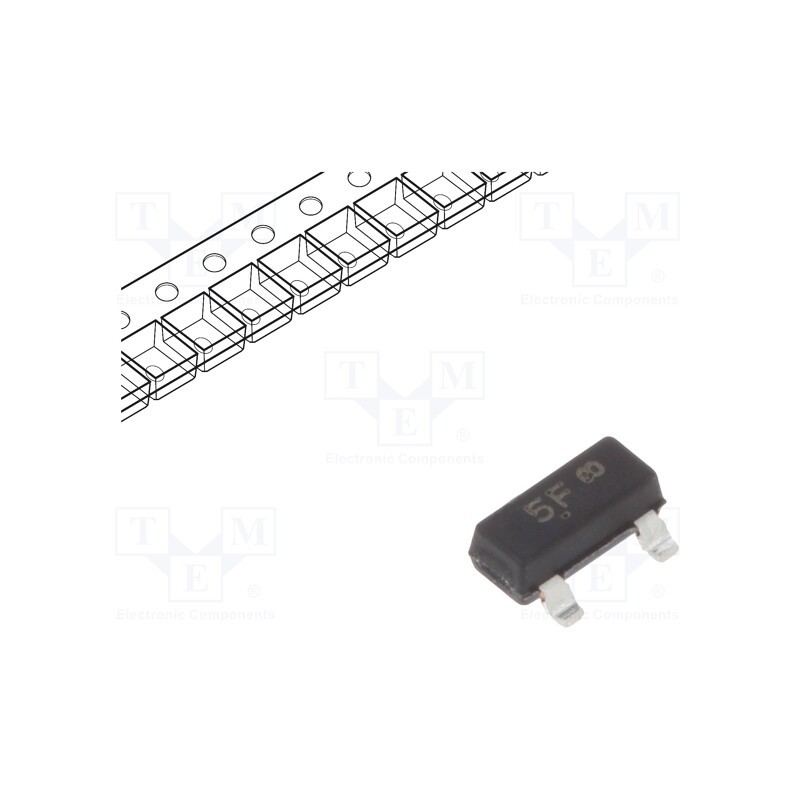 20 pcs x ONSEMI - BC808-25LT1G - Transistor: PNP, bipolar, 25V, 0.5A, 0.3W, SOT23