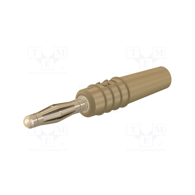 1 pcs x STu00c4UBLI - 22.2618-27 - Plug, 2mm banana, 10A, 30VAC, 60VDC, brown, gold-plated, 0.5mm2