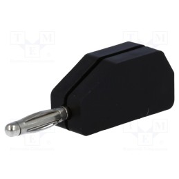 1 pcs x ELECTRO-PJP - 215-SW - Plug, 2mm banana, 10A, 33VAC, 70VDC, black, Connection: soldered