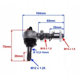 Upper wishbone pin quad 200 250 bashan kinroad